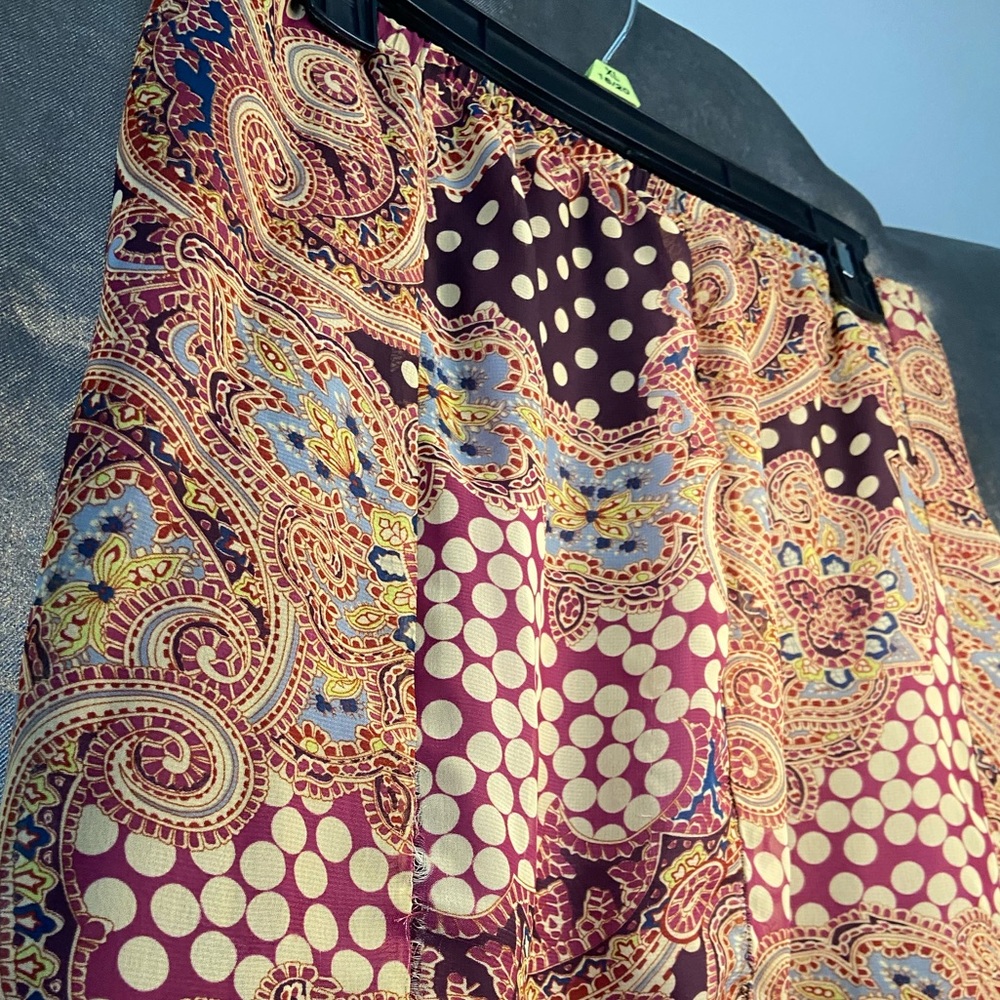 Paisley Polka Dot Sheer Skirt